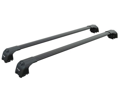 For Isuzu MU-X Roof Rack System, Aluminium Cross Bar, Flush Rail, Black