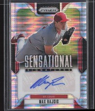 2025 Panini Prizm #SS-MR Max Rajcic Sensational Signatures Pulsar Prizms #/199