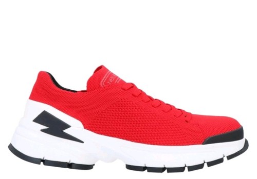 Neil Barrett, Scarpe da ginnastica Neil Barrett rosse e bianche uomo taglia 8 nuove $567