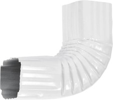Downspout Gutter Elbow 2x3 Style A 90 Degree Positive Elbow White