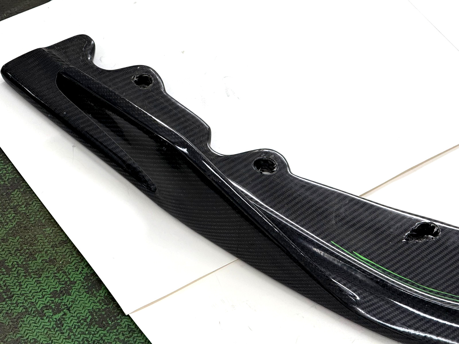 10-15 FERRARI 458 SPIDER ITALIA CARBON FIBER BUMPER LOWER SPOILER SPLITTER LIP
