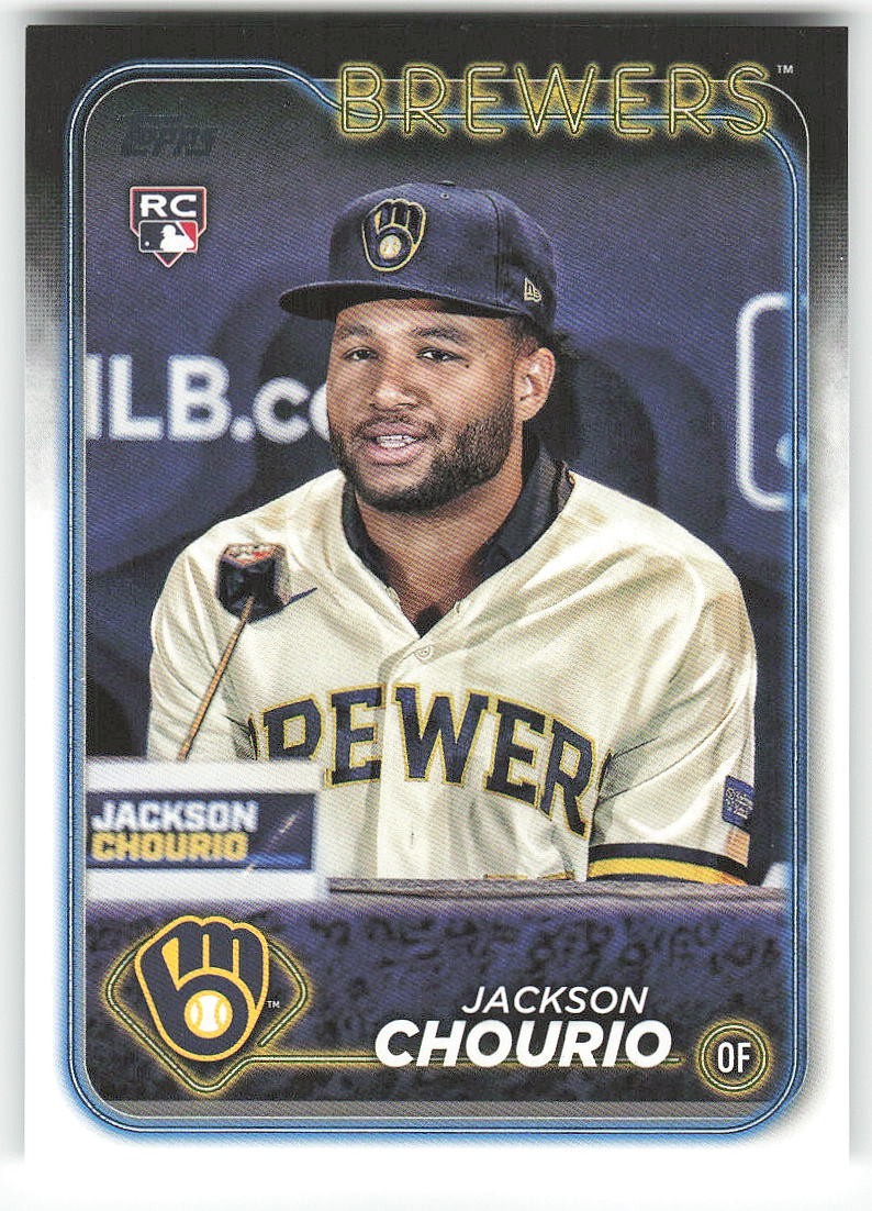 2024 Topps #698 Jackson Chourio BASEBALL Milwaukee Brewers