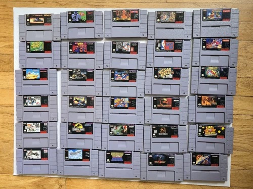 SNES lot 30 - Clayfighter, X-Men, Mortal Kombat 1- 3, FIFA 96 + More!!