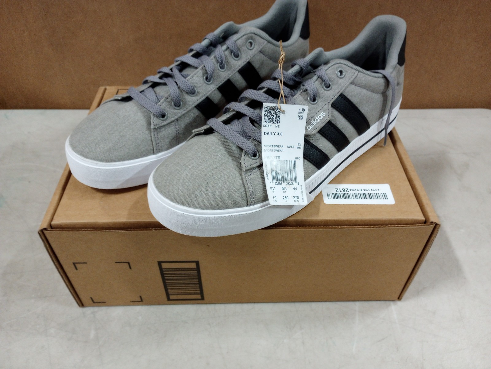 Adidas Men's Daily 3.0 Skate Shoe, Dove Grey, Size 10 READ