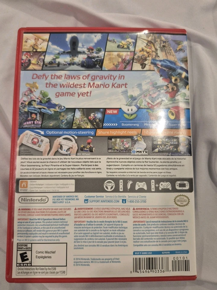 Mario Kart 8 (Nintendo Wii U, 2014) VIDEO GAME RACING Complete In Box.  CIB - Image 3 of 3