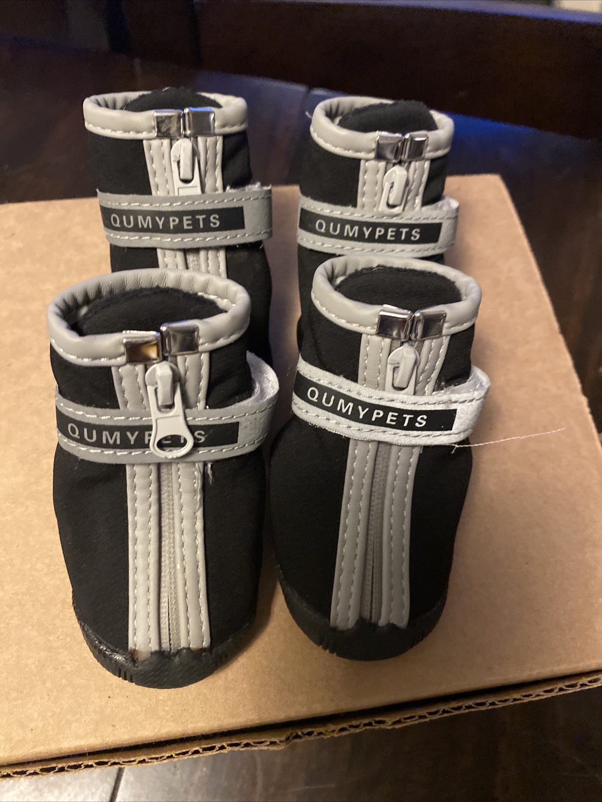 QUMY Dog Boots Waterproof Shoes Size 4 (3140lbs) Black eBay
