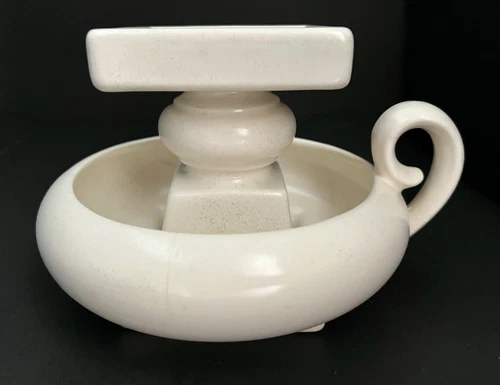 Haeger Pottery White Candle Holder vintage