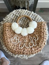 Women  s straw BRIDE PURSE Bachelorette Accessories Bride to be wedding