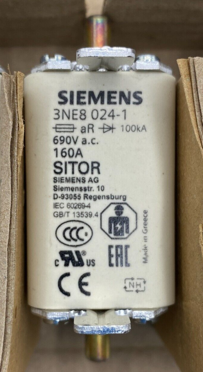 SIEMENS 3NE8 024-1 SITOR BLADE 160A 690V SITOR 100kA "FREE SHIPPING" 🎯