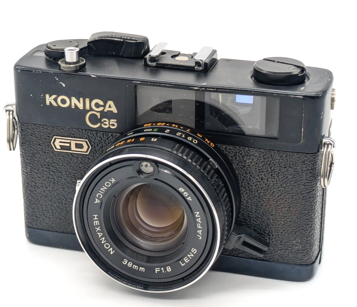 Video*[OPT N MINT] Konica C35 FD Black 35mm Film Camera 38mm f/1.8