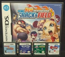 Nintendo DS Lite 2ds 3ds Game Lot Track & Field Hot Wheels Baseball Football