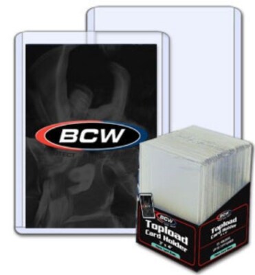 Pack of 25 BCW 2mm Thick Baseball Trading Card Hard Plastic Topload Holders 79pt