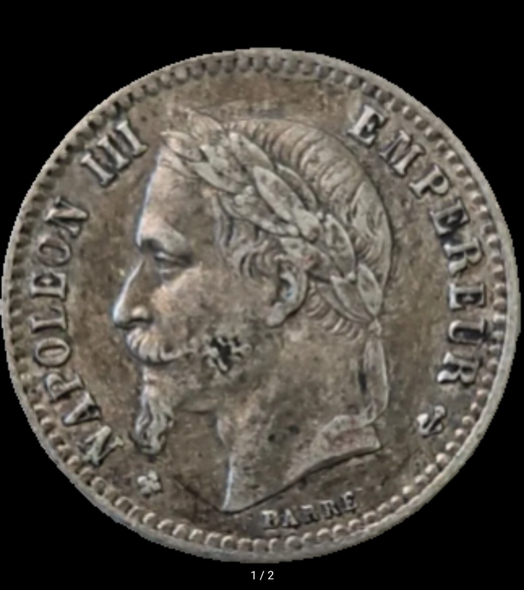 FRANCE 50 Centimes 1867 BB - Silver .835- Emperor Napoleon III | eBay