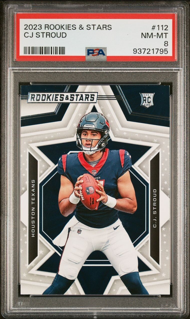2023 Panini Rookies & Stars - Rookies #112 C.J. Stroud (RC) PSA 8