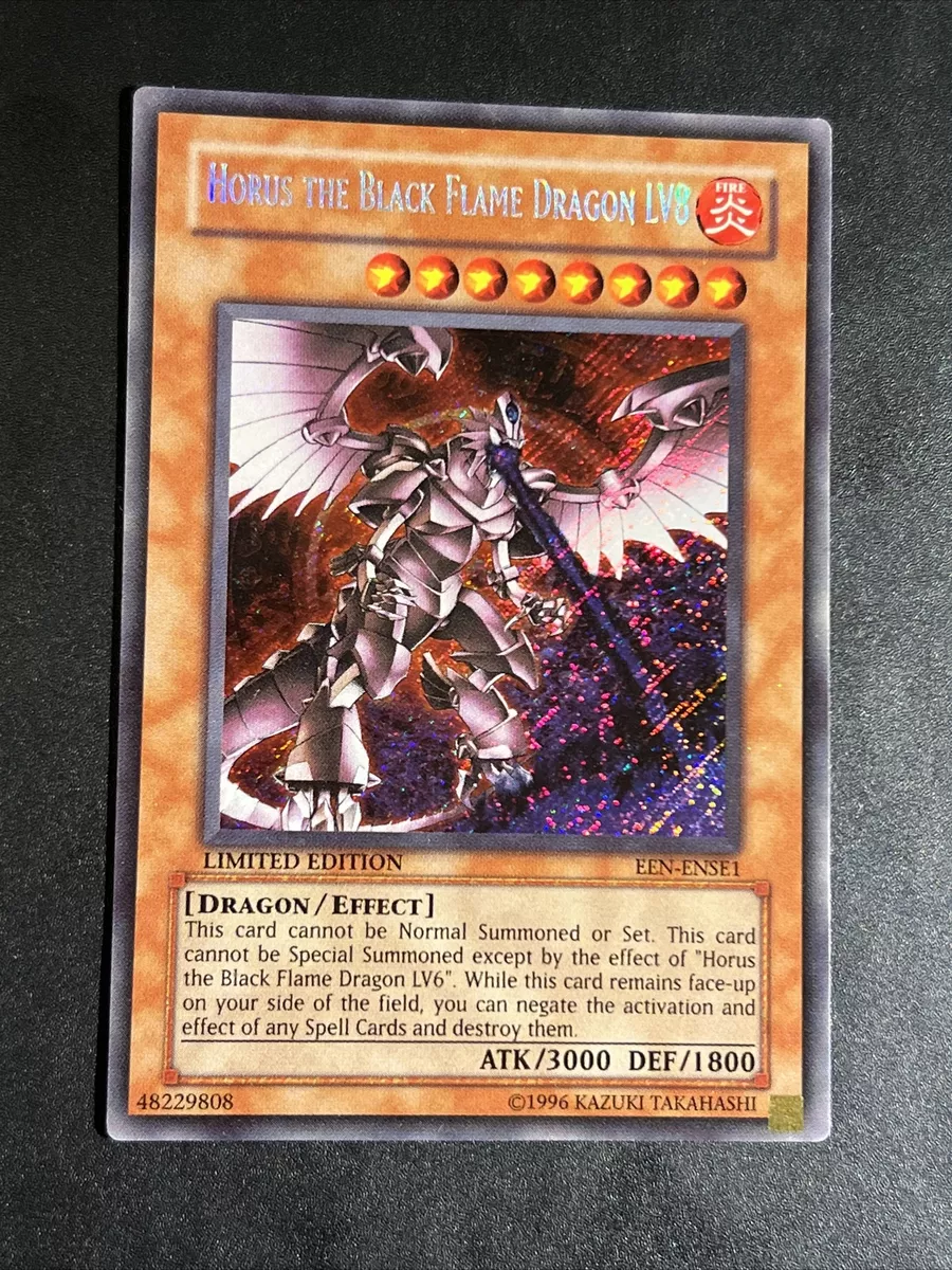 Yugioh Horus The Black Flame Dragon LV8 EEN-ENSE1 Secret Rare Limited