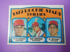 1972 Topps Baseball Pete Koegel / Mike Anderson / W. Twitchell Phillies #14 -