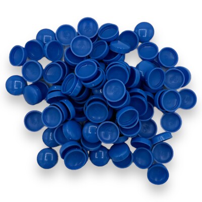 Domschraube Abdeckkappen Kaspischblau, zweiteilig glänzend 10/12g Snap-Caps  Schrauben
