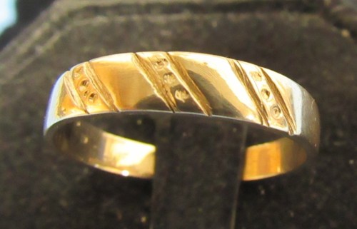 Zales 14K Yellow Gold Wedding Band Mens Sz 10 Anniversary Ring 3g JTC969 Vintage - Picture 2 of 16