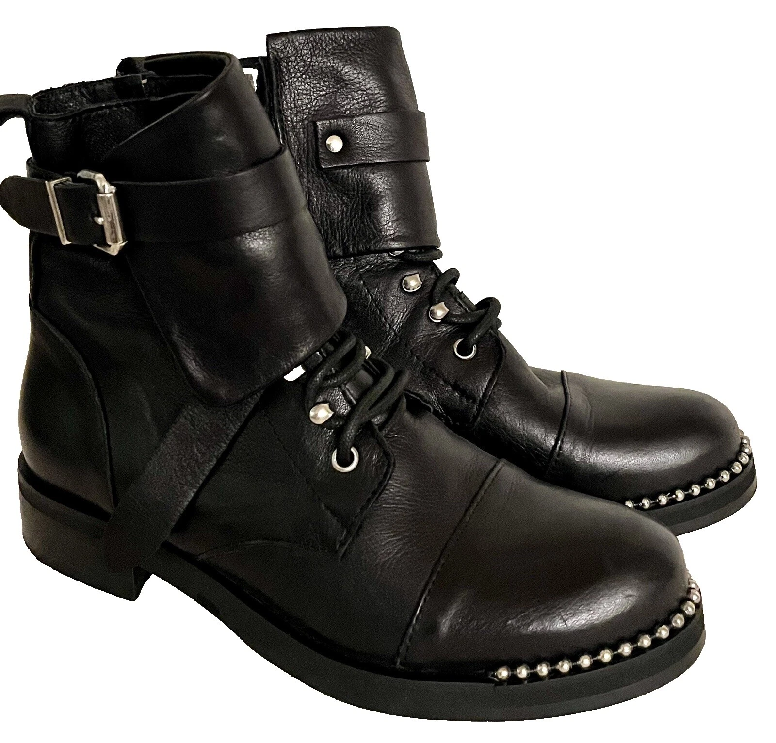 Botas superiores de cuero con cuña CHARLES DAVID para mujer