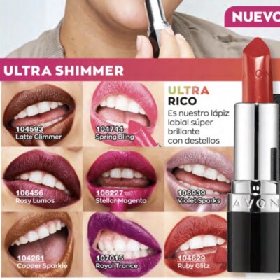Avon Ultra Shimmer Lipstick Stellar Magenta Pink
