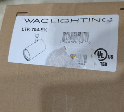 WAC Lighting L Series Line Voltage Track Head, Black - LTK-704-BK