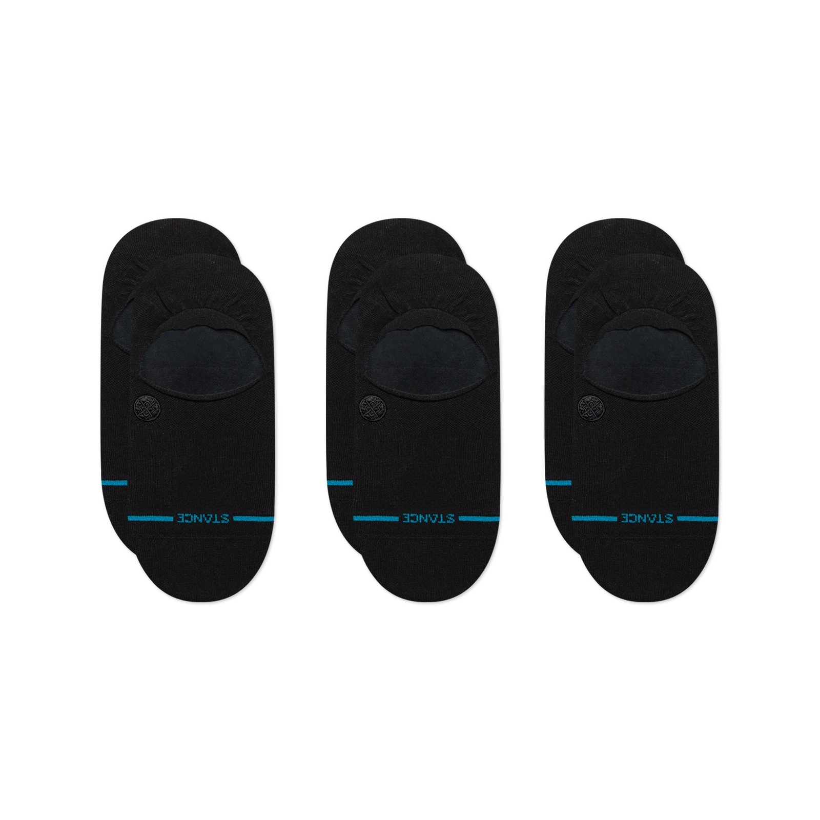 Stance Icon Solid Color Cotton NO SHOW Socks, Black - 3-PACK
