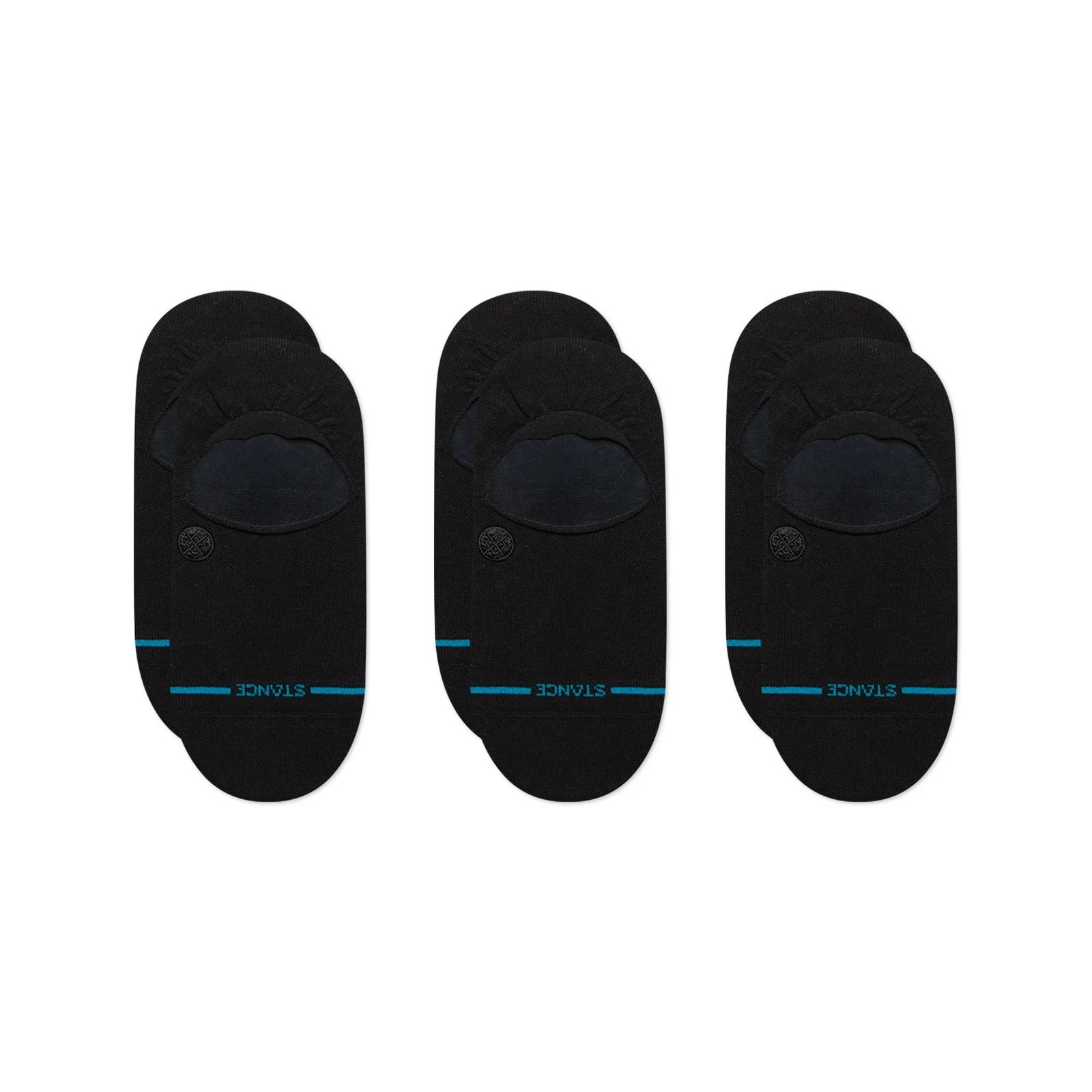 Stance Icon Solid Color Cotton NO SHOW Socks, Black - 3-PACK