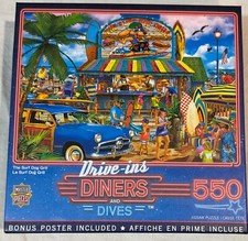 MasterPieces - Drive-Ins, Diners Dives - The Surf Dog Grill 550 Piece Puzzle
