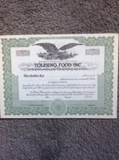 Poliseno Food Inc. Un-Issued Certificate Invalid