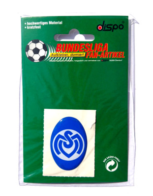MSV Duisburg Aufkleber Sticker 3D Logo Oval Bundesliga Fussball #3D