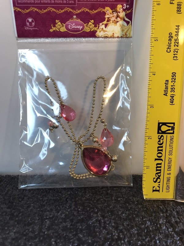 Disney Store - Disney Princess Costume Jewelry - Accessory Necklace Pink - NIP