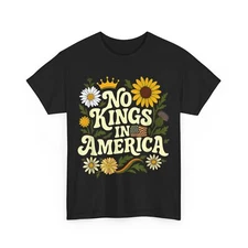 No King In American Retro Floral 70s Democracy Shirt Women T-Shirt