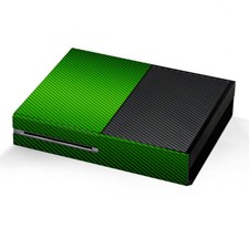 Xbox One Console Skins Decal Wrap ONLY - Lime Green carbon fiber look
