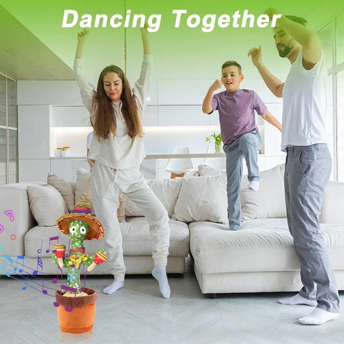 Sprechender Tanzender Kaktus Elektronischer Shake Elektronischer Plüschtier DE - Bild 6 von 12