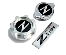 RADIATOR CAP + OIL CAP SILVER BDC STYLE FOR Z 300ZX 350Z 370Z ENGINE JDM 
