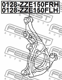 0128-ZZE150FLH FEBEST Steering Knuckle, wheel suspension for TOYOTA,TOYOTA (FAW)