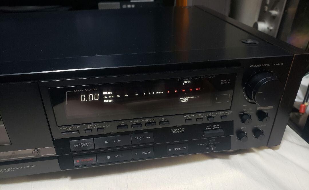 AIWA EXCELIA XK-009 Stereo Cassette Deck 3 Head Black USED(Working