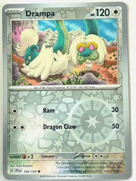 Pokemon - Drampa - 130/159 - Reverse Holo - Journey Together - NM/M