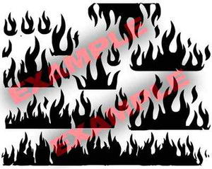 stencil fire flames vinyl stencils camo paint cerakote duracoat camouflage diy decal