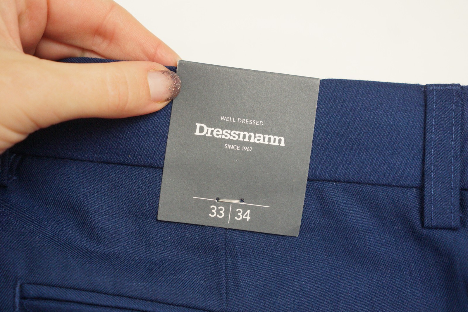 Men Dressmann Dress Pants Blue Formal Slim Fit Size W33 L34 JJF649 image 10