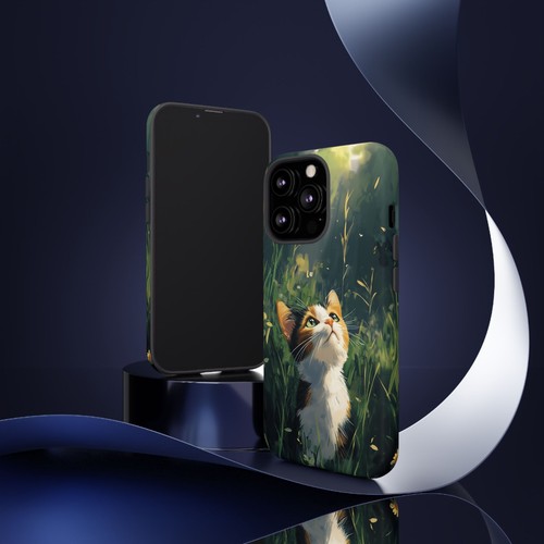 Calico Kitty Cat Grass Field - Phone Ink Cover Case for iPhone, Galaxy, Pixel - 第 99/281 張圖片