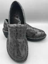 BOC BORN CONCEPT Womens Slip On Clogs Mules Gray Reptile US 8M EU 39 Comfort