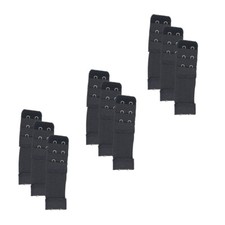 More of Me to Love Stretch Bra Extender 9-Pack, Black, 2/3/4-Hook Style, Elastic