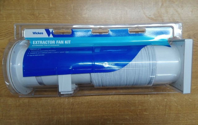 Wickes Inline Shower Low Noise Extractor Fan Kit Timed 100mm 4" Ipx4 ...