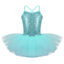 thumbnail 58  - Girls Sequin Ballet Jazz Tulle Splice Leotard Dress Kid Modern Dancewear Costume
