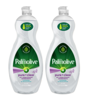 Palmolive Dishwashing Liquid Dish Soap Detergent Pure Clear 32.5 oz 2 Pack