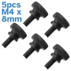 <!--F#f_0-->5pcs M4 x 8mm Black Steel Thumb Screws Knurled Head Nut Lock Clamp Hand Tighten<!--F/-->