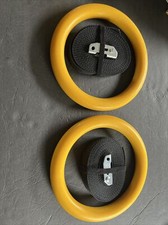 GYM GYMNASTIC RINGS ADJUSTABLE STRAPS CROSS-FIT STRENGTH TRAINING
