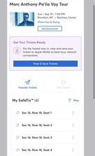 Marc Anthony - Barclays Center - Sunday, Sep 19th 2021 @8pm - Qty: 4 For Sale