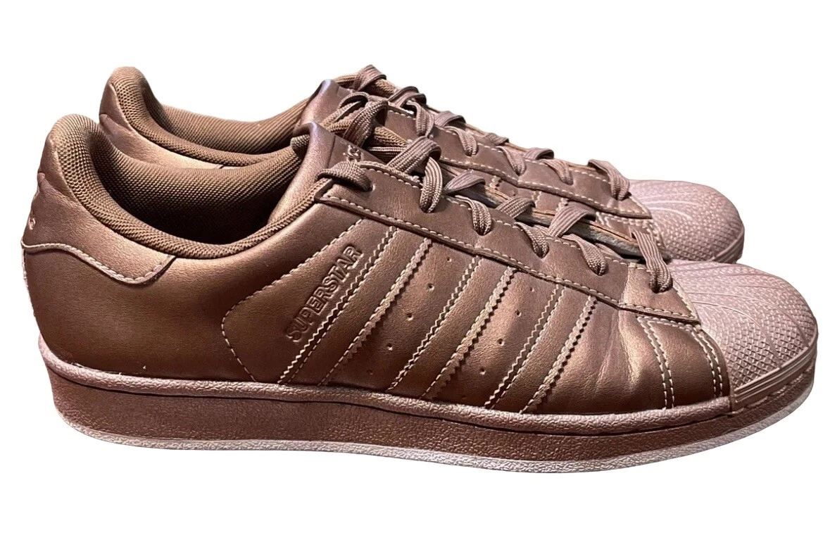 Adidas Superstar BB8140 Bronze Copper Lace Up Sneakers Shoes M 7.5